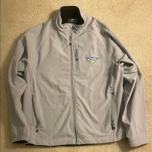 Men’s XL Gray Performance Jacket. State Troopers Fraternal Association logo.